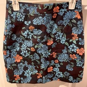 Ann Taylor Loft Floral Pencil Skirt Size 2. Like new! Black, blue, orange flower